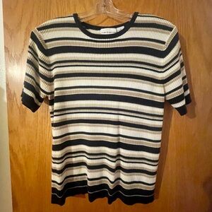 Striped Ribbed Knit Top